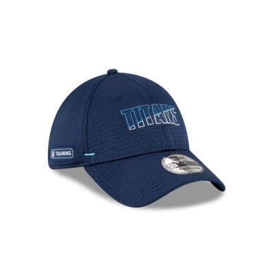 Blue Tennessee Titans Hat - New Era NFL Official Summer Sideline 39THIRTY Stretch Fit Caps USA9231507